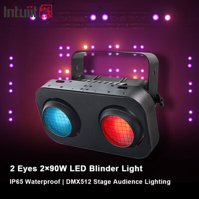 چراغ LED COB در فضای باز 2x90W RGB Amber White Warm IP65 Waterproof Strobe Lighting DMX512 برای تئاتر حرفه ای
