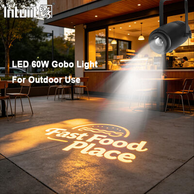 60W High Definition LED Logo Projector Light Outdoor IP65 ضد آب گوبو پروژکتور LED چراغ های تبلیغاتی