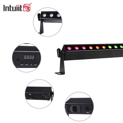 حرفه ای 9 درجه باریک شعاع LED دیوار شوینده 24x2W RGBW 4in1 DMX512 داخلی خطی شوینده نور نوار برای رویداد صحنه