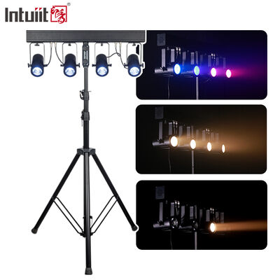 4x20W RGBW 4-in-1 LED PAR Uplighting Kit 4.5° Narrow Beam DMX512 سیستم شستشوی صحنه برای عروسی ها، دی جی ها و رویدادها