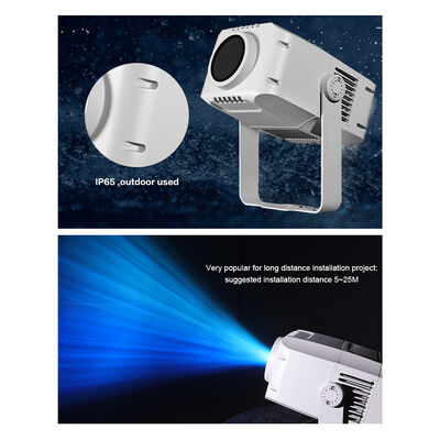 100W Logo Gobo Projector Light   IP65 Outdoor DMX512 پروژکتور الگوی سفارشی برای تبلیغات، ساختمان و رویدادها