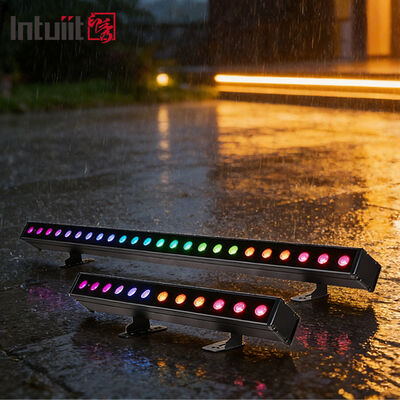 بار شستشوی LED 2x12W/24W RGBW 4-in-1 IP65 با باتری — نور شستشوی بی‌سیم DMX512 بدون سیم برای صحنه، ساختمان و رویدادها