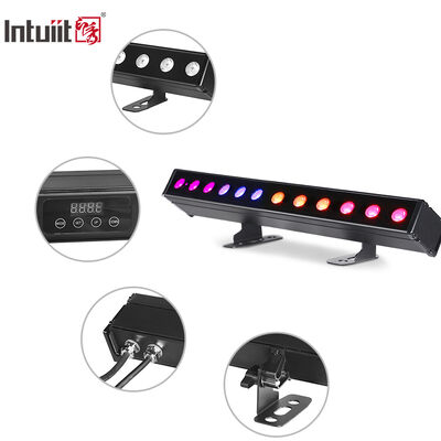 بار شستشوی LED 2x12W/24W RGBW 4-in-1 IP65 با باتری — نور شستشوی بی‌سیم DMX512 بدون سیم برای صحنه، ساختمان و رویدادها