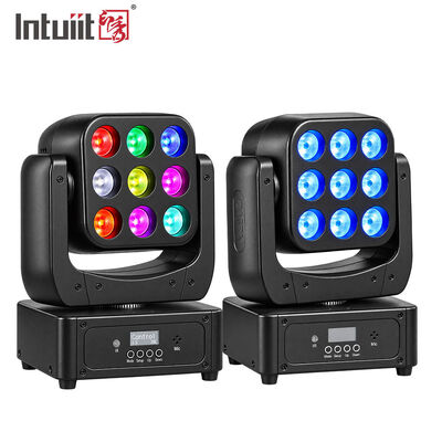 9x8W Portable Mini Led Rgbw Dj Party Lights Moving Head Dmx Stage Lights