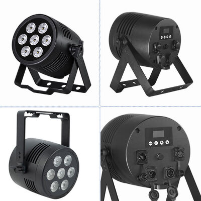 Aluminum Alloy Dmx512 7x12W RGBWA UV 6in1 Led Par Slim Lights Waterproof Ip65 Led Stage Lighting Par Can Light