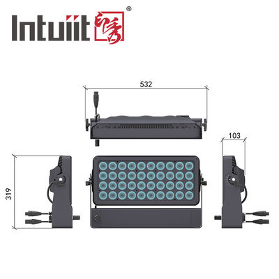 400W درب IP65 ضد آب رنگ شهر 40x10W RGBW 4in1 چراغ LED دیواری