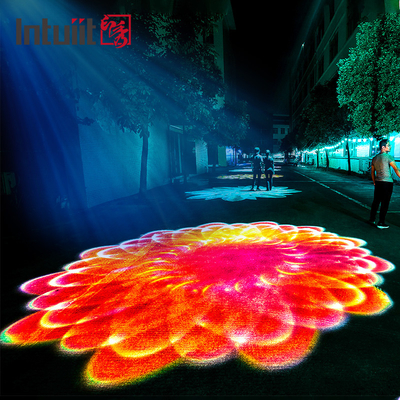 400W LED Water Wave Gobo Light پروژکتور لوگوی پویا در فضای باز چراغ تبلیغاتی منظره خیابان