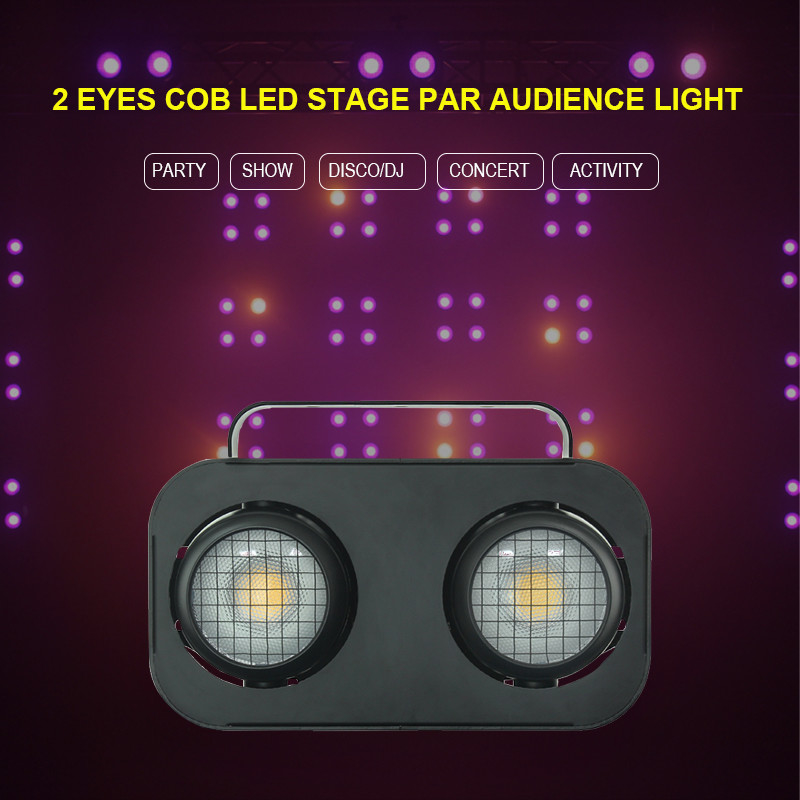2 چشم 2*90W Dmx512 کنترل Splicing Cob مخاطبان اثر کور شدن نور صحنه
