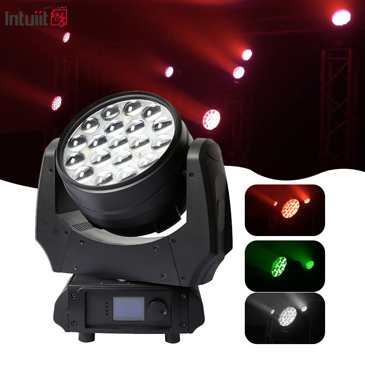 کیفیت بالا واشر زوم حرکت سر نور 19x10w 4in1 RGBW LED حرکت سر برای بخش کنسرت