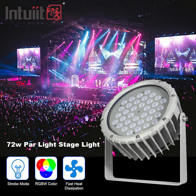72 واتی RGBW DMX512 ضد آب LED سیل نور بیرونی منظره باغ دور استیج همتراز