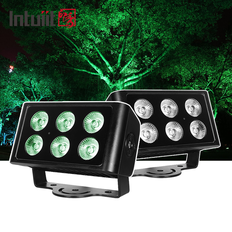 6x5w RGBW 4 در 1 چراغ فلود LED IP65 ضد آب فلت چراغ روشن کننده نمایش در فضای باز پس زمینه دی جی دیسکو روشنایی