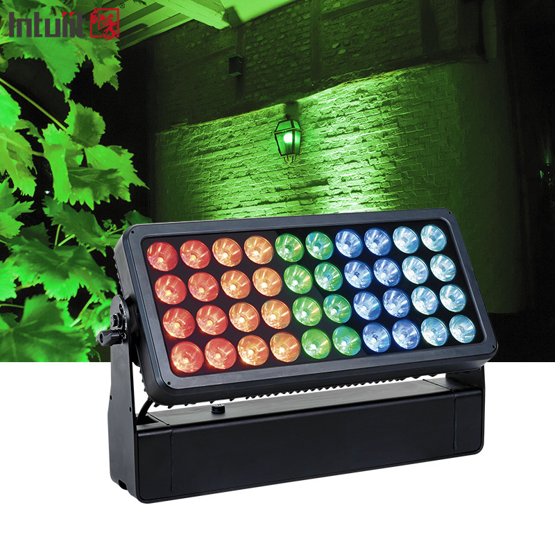 40x10W RGBW 4 در 1 چراغ فلود LED IP65 ضد آب چراغ صحنه DMX512 کنترل DJ تجهیزات دیسکو اجرا در فضای باز
