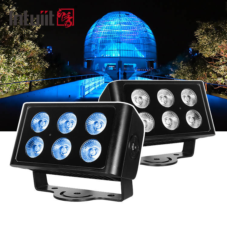 6x5W 4in1 RGBW LED DMX چراغ های شستشوی دیواری IP65 در فضای باز چراغ های رنگی LED شهر