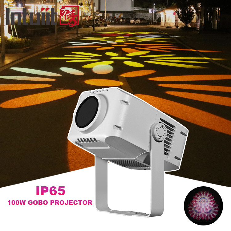 آبپاش 100W LED آبپاش در خارج از خانه لامپ لوگو سفارشی پروژکتور نور تصویر چرخش سفارشی تبلیغاتی پروژکتور Gobo