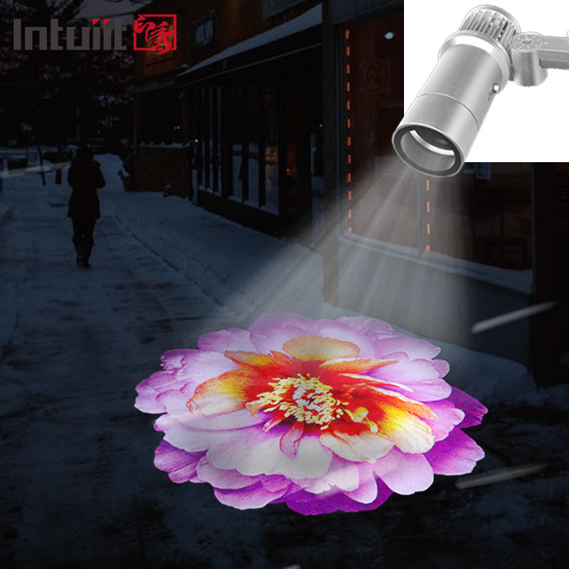 60 وات لوگو سفارشی GOBO پروژکتور چراغ های بیرونی LED GOBO پروژکتور لامپ IP65 ضد آب برای کسب و کار فروشگاه جلو تبلیغات و عروسی