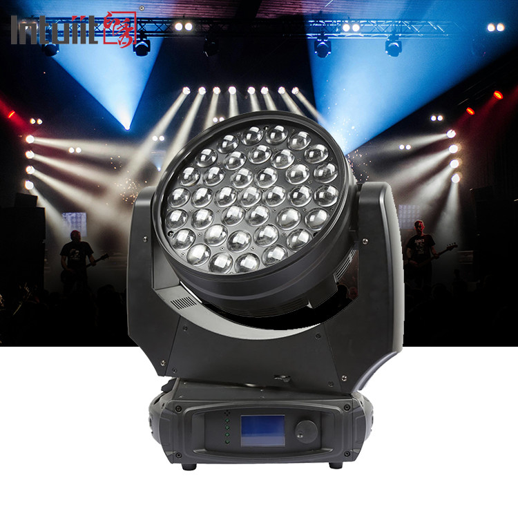 LED Wash 37x10W زوم روشنایی مرحله DMX Beam Wash چراغ های حرکت پذیر