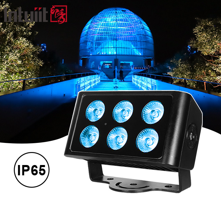 6x5W 4in1 RGBW LED DMX چراغ های شستشوی دیواری IP65 در فضای باز چراغ های رنگی LED شهر