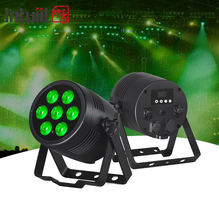 ضد آب بی سیم DMX بیرونی 7x20W RGBWA UV 6in1 IP65 LED Par Light Uplight خارجی