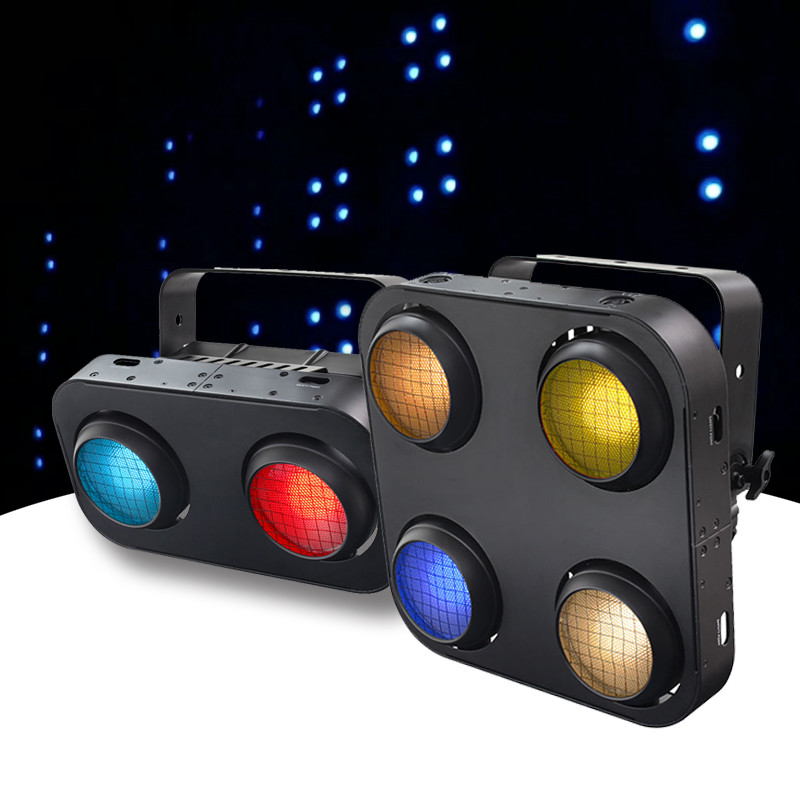 200W Cob LED Par می تواند روشنایی مرحله ای گرم سفید یا RGB 2 چشم LED چراغ کور DMX چراغ های تماشاچی