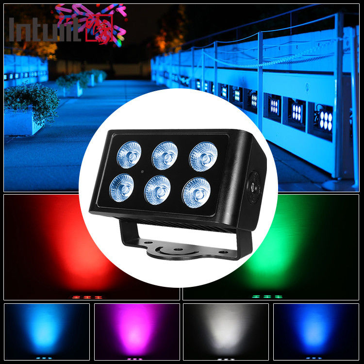 چراغ وال واشر LED رنگی شهری 6x5W ضدآب فضای باز 4 در 1 RGBW برای هتل ها و ساختمان ها حالت کنترل DMX512