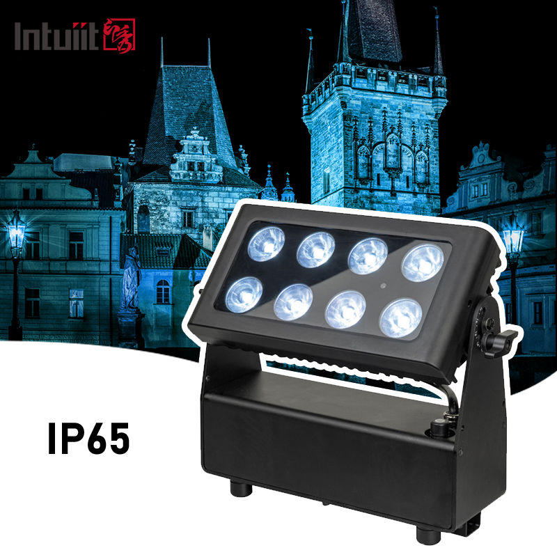 چراغ صحنه LED شارژی وایرلس با باتری، ضدآب، 8x15W RGBW، برای رویدادها، با قابلیت DMX و نورپردازی بالا