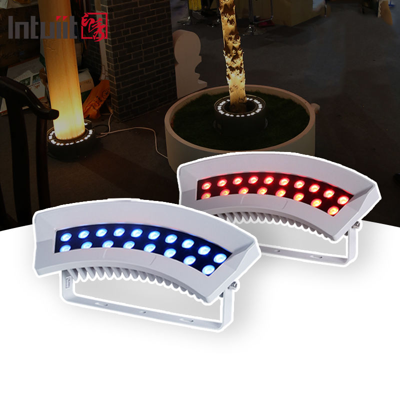 چراغ LED درختی 36 وات RGBW فضای باز باغ IP65 ضد آب نورافکن رنگارنگ آلومینیوم آلومینیوم چراغ درختی