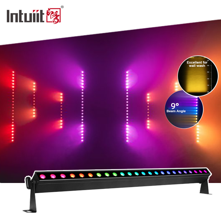 چراغ وال واشر LED با کیفیت بالا 24X2W با باتری، RGBW 4 در 1، DMX512 برای صحنه