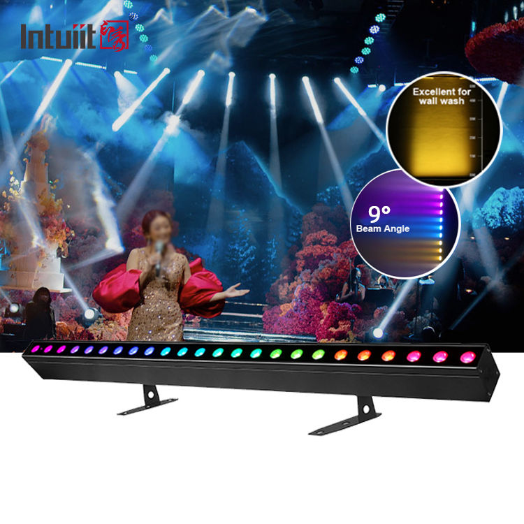 چراغ وال واشر LED RGBW 24*2W با افکت نورپردازی صحنه و ریموت کنترل DMX برای کنسرت، مهمانی، KTV و نورپردازی دیوار