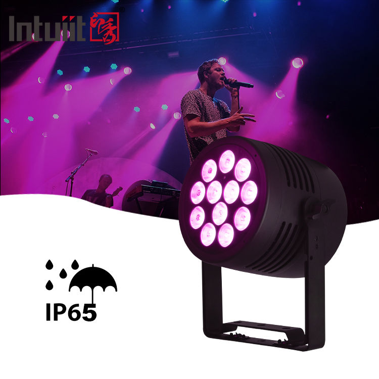 چراغ LED پار ضدآب IP65 فضای باز 12x20w RGBWA-UV 6in1 برای رویدادها، DJ، شستشو، DMX 512