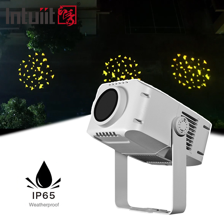 پروژکتور گوبوی سفارشی 100 وات IP65 با روشنایی بالا، تبلیغات LED، پروژکتور لوگوی گوبوی کریسمس در فضای باز، چراغ های تبلیغاتی