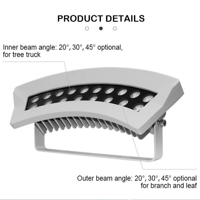 نور سیلاب 36 وات LED با تغییر رنگ برای چراغ های بیرونی IP65 بدن لامپ آلومینیوم منبع برق AC