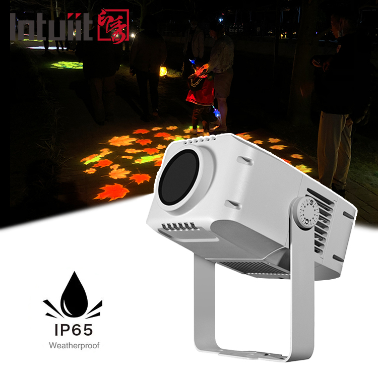 پروژکتور گوبوی فضای باز 100 وات، پروژکتور تبلیغاتی، LED چرخشی، ضدآب IP65، نور پروژکتور لوگو