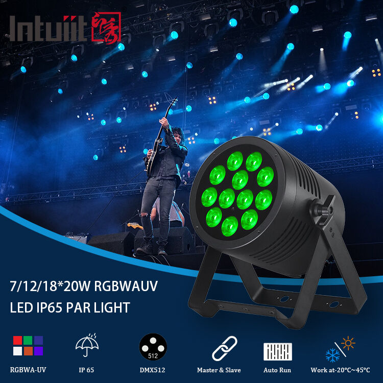LED 7/12/18X20W Rgbwa Uv 6In1 ضد آب DMX 512 LED Par Light برای پروژه های بیرونی