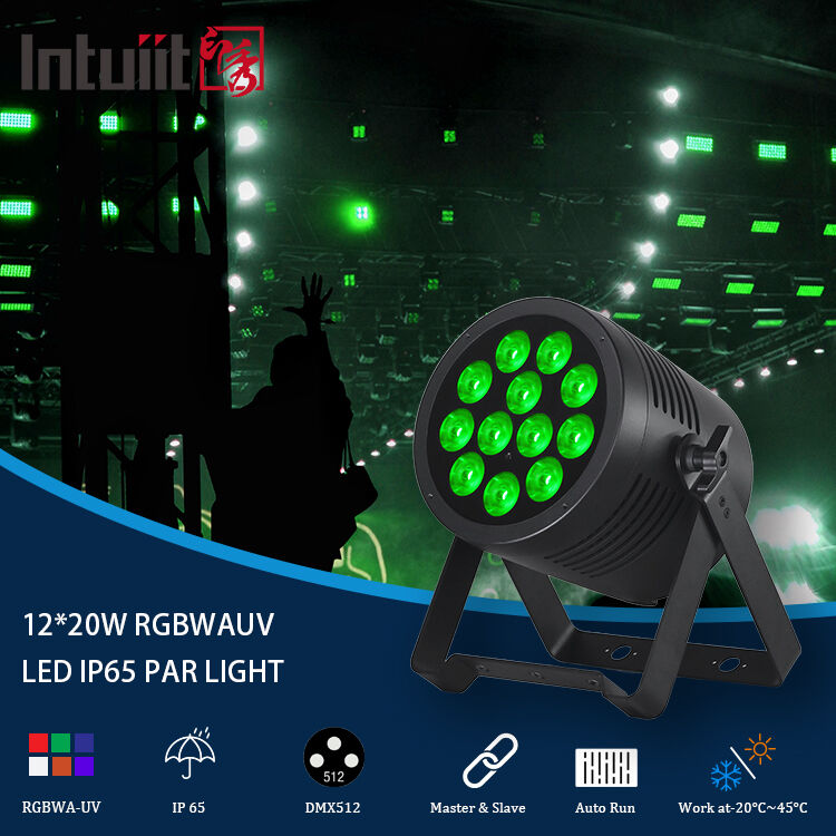 LED در فضای باز Par IP65 ضد آب LED Par 12x20w RGBWA UV 6IN1 DMX LED Par Light