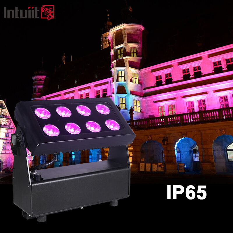 چراغ دیواری LED 8x15 وات RGBW برای هتل، ویلا، نمای بیرونی ساختمان، نورپردازی باغ و دکوراسیون فضای باز