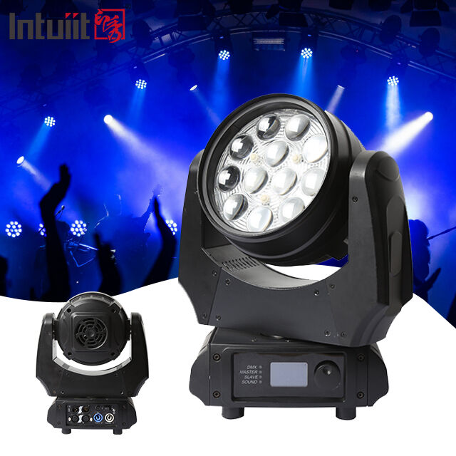 فروش داغ لامپ روشنایی حرکت کننده LED 12x10W RGBW 4in1 DMX512 لامپ رنگ آمیزی حرفه ای برای جشن عروسی KTV