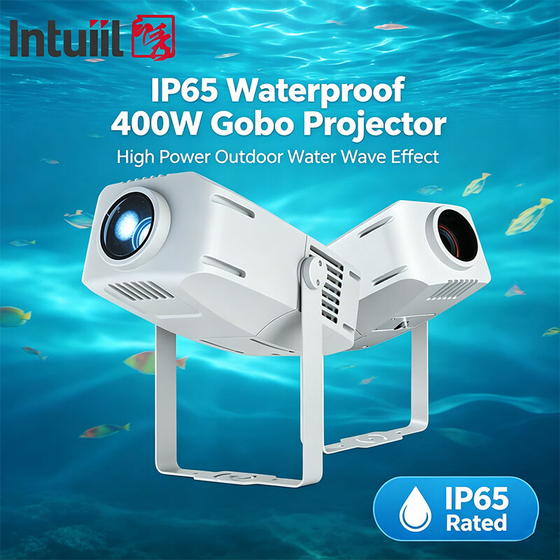 چراغ پروژکتور موج آب 400 وات IP65 — افکت موج دینامیک LED DMX512 فضای باز برای ساختمان، استخر و صحنه