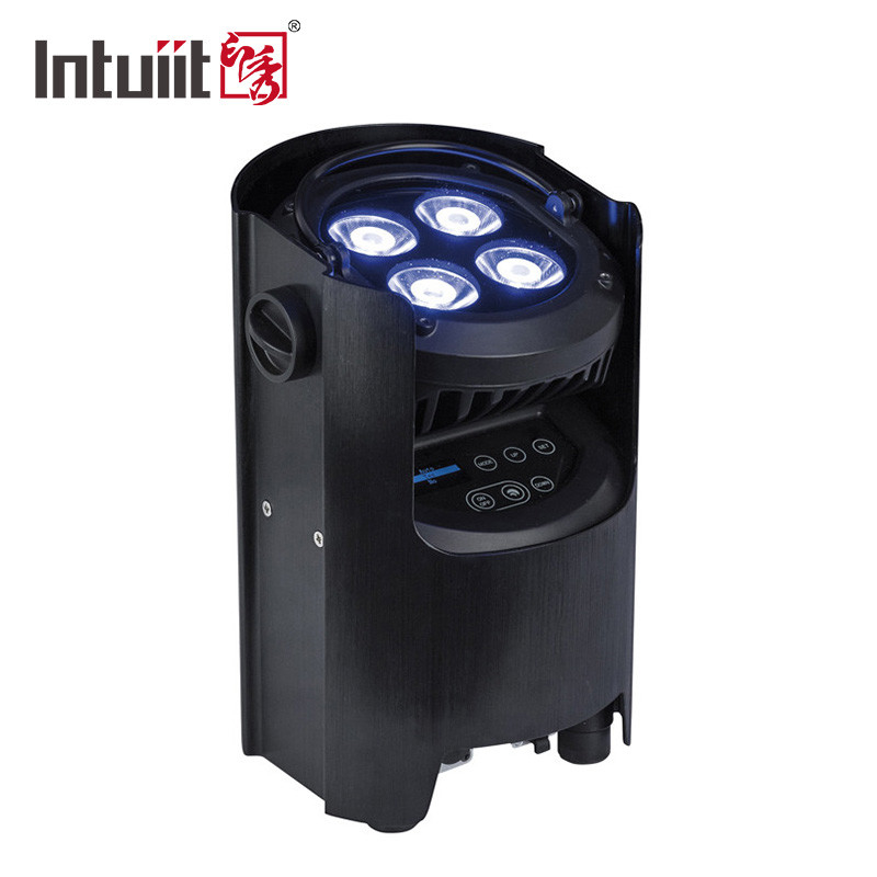 Stage Party Battery Wireless Uplight Par 4x12w RGBWAUV 4 In 1 Dj Par Light IR Remote Wifi Control