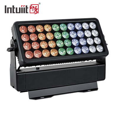 چراغ شستشوی فضای باز LED رنگ شهری با روشنایی بالا IP65 Stage Dmx RGBW 4 در 1 وال واشر LED 40X10W