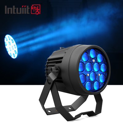 فضای داخلی 12x10W RGBW LED Par Can Stage Light IP65 DJ LED زوم همتراز نور