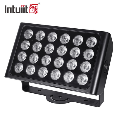 چراغ های فلج LED در خارج از ساختمان نمای ساختمان 24 * 10w DMX ماشین شوی دیواری IP65 RGBW رنگ ترکیب معماری پارک منظره ای