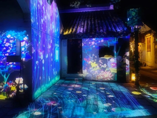 پروژه روشنایی شهری در فضای باز ضد آب LED Gobo Light حرفه ای برای بازار گردشگری فرهنگی پارک موضوعی