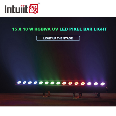 چراغ ساختمان 15x 10W با قدرت بالا dmx 512 RGBWA چراغ دیواری دیواری IP65 dmx کنترل چراغ LED