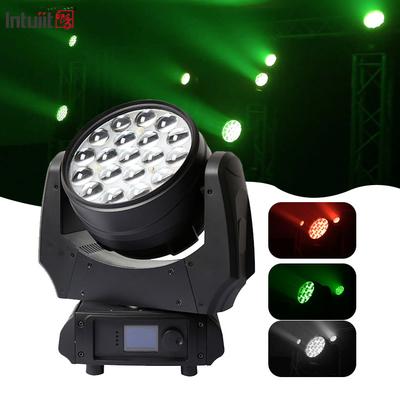 زوم حرکت چراغ LED شستشو 19x10w 4 در 1 پروژکتور گوبو Rgbw چراغ جلو پارتی صحنه نوردهی اثرات بار شب کلوپ دیسکو