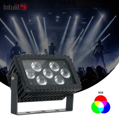 7x3W RGBW LED در فضای باز 25 درجه زاویه معماری پروژکتور فلود لایت نور نمای ساختمان