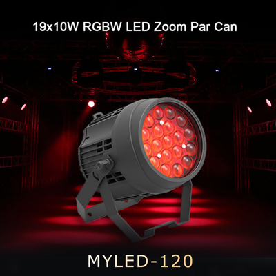 LED Par 19*10W RGBW 4in1 ضد آب DMX LED Par روشنایی برای مهمانی و یا صحنه شب بار