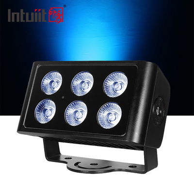 طراحی جدید در فضای باز معماری منظره نورپردازی LED زاویه شعاع باریک IP65 6 * 5W RGBW DMX512 چراغ های فلد LED