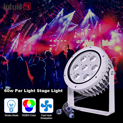 چراغ‌های نقطه‌ای LED Ip65 Dmx 60w Rgbw در فضای باز برای باغ