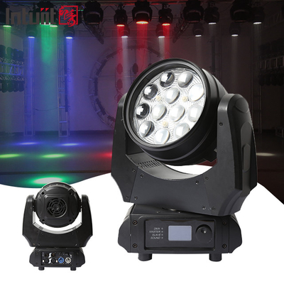 LED 12x10W 4in1 RGBW واشر زوم حرکت دهنده سر چراغ صحنه برای دی جی دیسکو شب کلوپ عروسی جشن تئاتر کلیسا