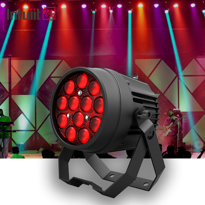 DJ عروسی 12x10W RGBW 4in1 Led Flat Par می تواند چراغ های صحنه برای کریسمس دیسکو